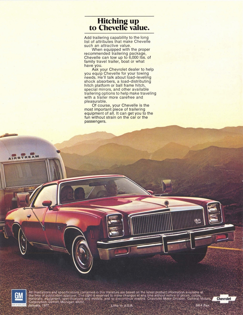 1977 Chev Chevelle Revised Brochure Page 2